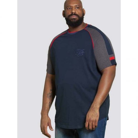D555 Brendon T-shirt Navy - T-shirts - Grote Maten T-shirts Heren
