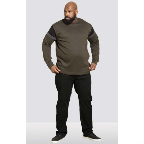 D555 Clermont Sweatshirt Khaki - Sweaters & hoodies - Sweaters & Hoodies Grote Maten Heren