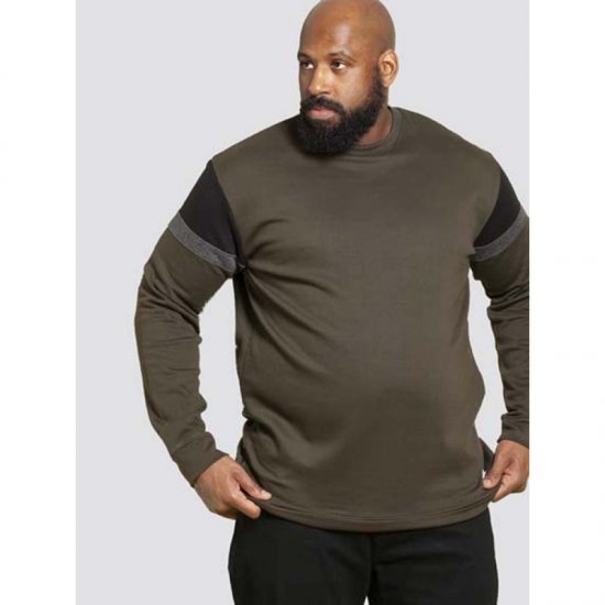 D555 Clermont Sweatshirt Khaki - Sweaters & hoodies - Sweaters & Hoodies Grote Maten Heren