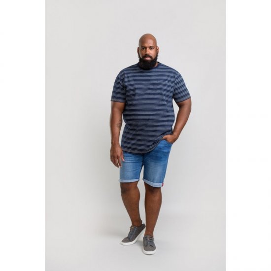 D555 Caspian T-shirt Navy - T-shirts - Grote Maten T-shirts Heren