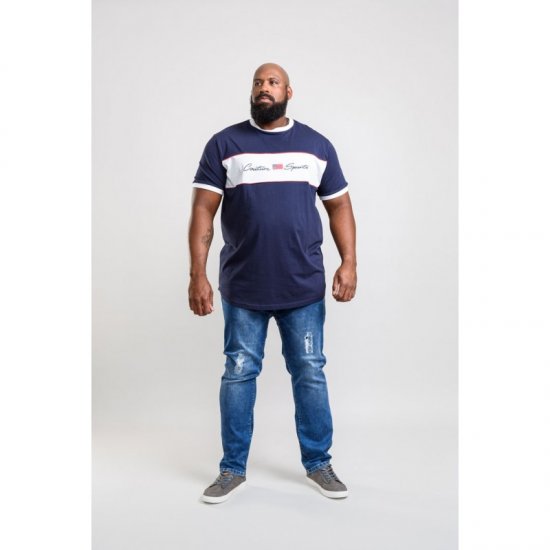 D555 Cullen T-shirt Navy - T-shirts - Grote Maten T-shirts Heren