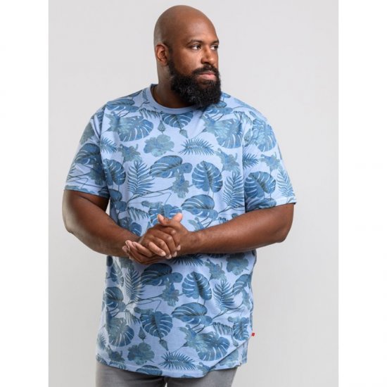 D555 Seymour T-shirt Blue - T-shirts - Grote Maten T-shirts Heren