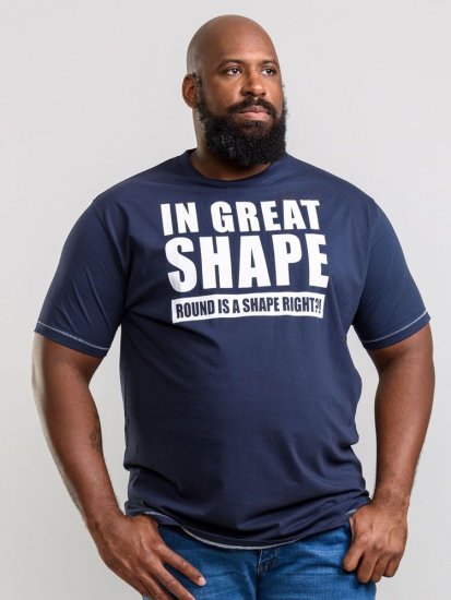 D555 Ronald T-shirt Navy - T-shirts - Grote Maten T-shirts Heren
