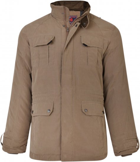 Kam Jeans KV110 Soft Touch Coat Taupe - Jassen - Grote Maten Herenjassen