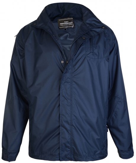 Kam Jeans Rain Jacket Navy - Sportkleding & outdoor - Grote Maten Sportkleding Heren