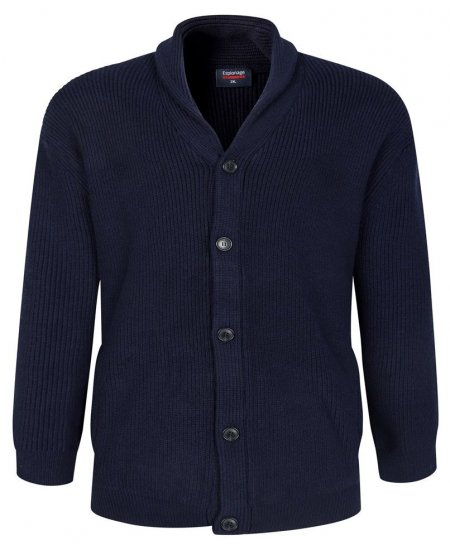 Espionage KW080 Vest met sjaalkraag navyblauw - Sweaters & hoodies - Sweaters & Hoodies Grote Maten Heren
