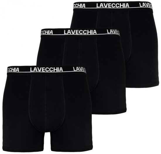 Lavecchia 1020 Boxershorts 3-pack Black - Ondergoed & zwem - Grote Maten Ondergoed Heren