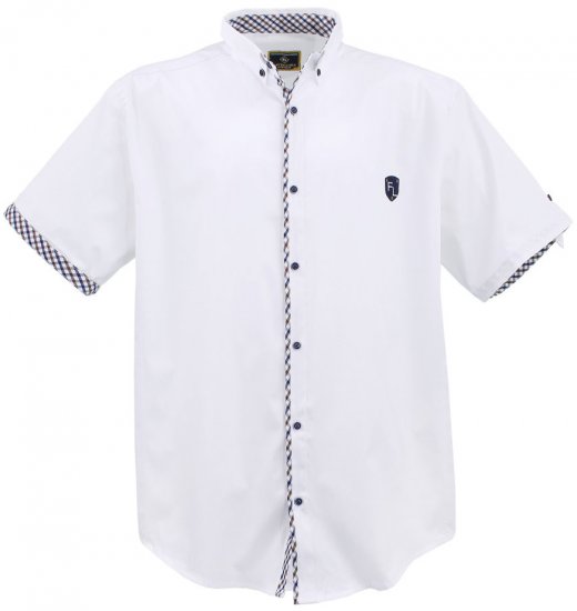 Lavecchia 9003A Short sleeve Shirt White - Hemden - Overhemden Grote Maten Heren