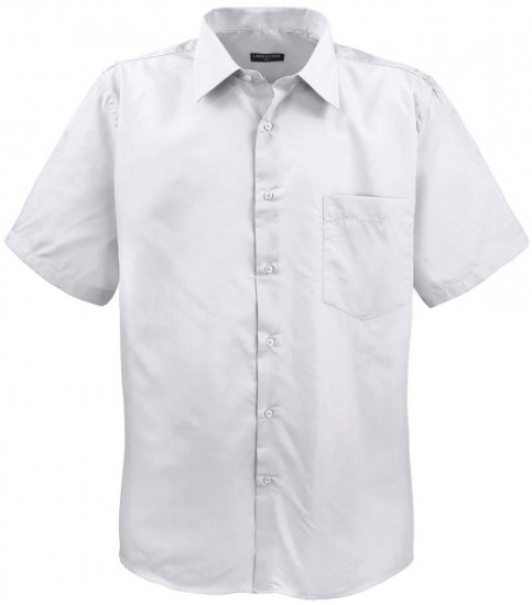 Lavecchia Classic Short Sleeve Shirt White - Hemden - Overhemden Grote Maten Heren