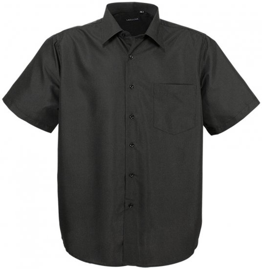 Lavecchia Classic Short Sleeve Shirt Black - Hemden - Overhemden Grote Maten Heren