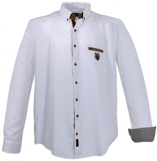 Lavecchia 1980 Long sleeve Shirt Snow White - Hemden - Overhemden Grote Maten Heren