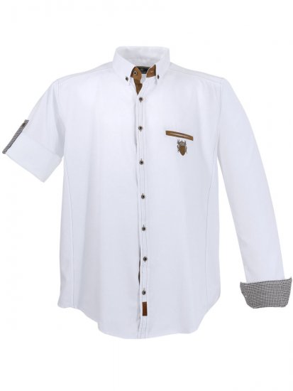 Lavecchia 1980 Long sleeve Shirt Snow White - Hemden - Overhemden Grote Maten Heren