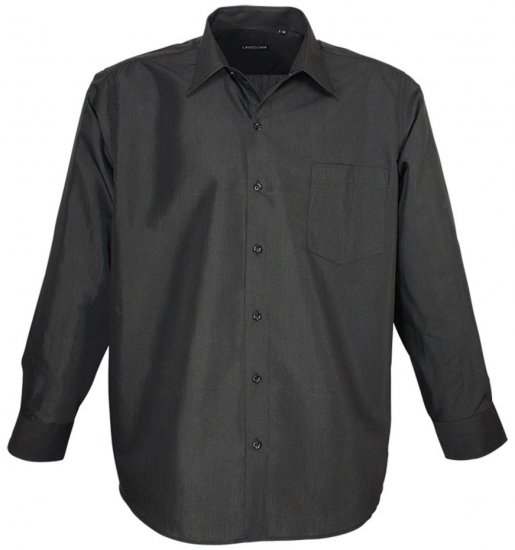 Lavecchia Classic Long Sleeve Shirt Black - Hemden - Overhemden Grote Maten Heren