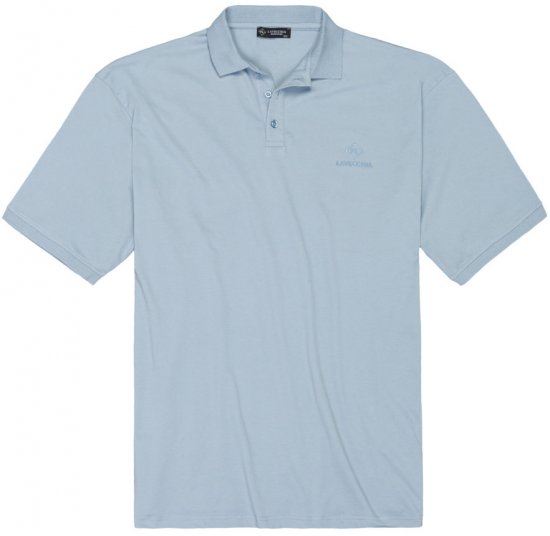 Lavecchia 1000 Pique Polo Light Blue - Polo shirts - Grote Maten Poloshirts Heren