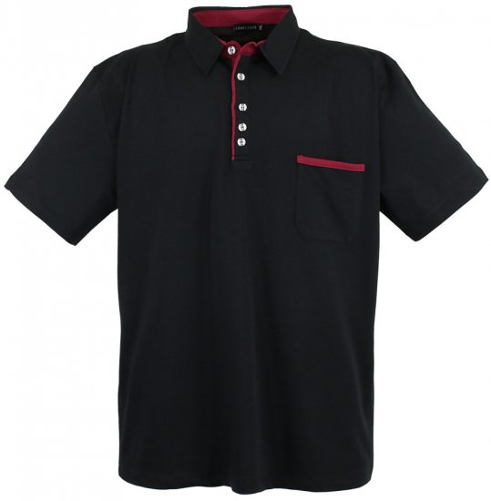 Lavecchia 1701 Jersey Poloshirt Black - Polo shirts - Grote Maten Poloshirts Heren