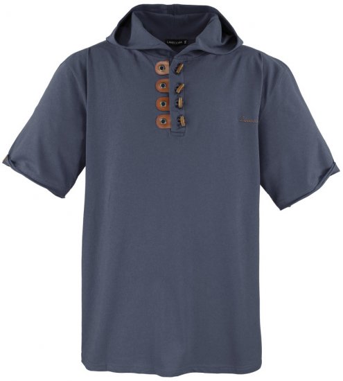 Lavecchia 609 T-shirt with Hoodie Dark Grey - T-shirts - Grote Maten T-shirts Heren