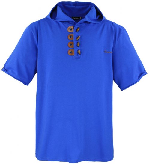 Lavecchia 609 T-shirt with Hoodie Royal Blue - T-shirts - Grote Maten T-shirts Heren