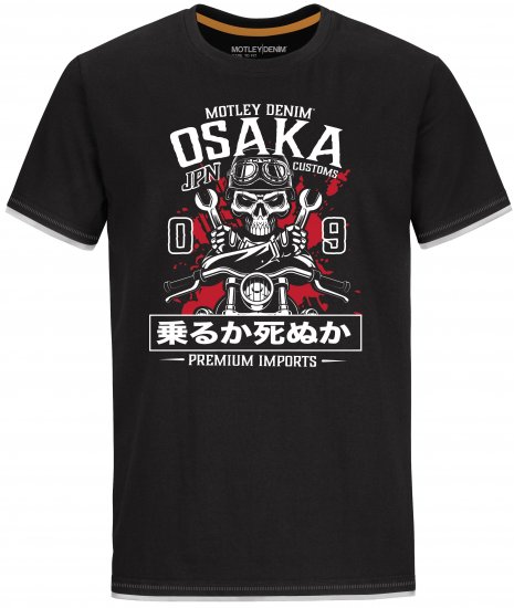 Motley Denim T-shirt Ludlow Black - T-shirts - Grote Maten T-shirts Heren