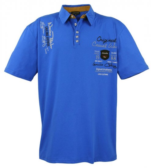 Lavecchia 610 T-shirt met kraag Koningsblauw - Polo shirts - Grote Maten Poloshirts Heren