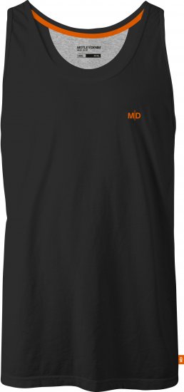Motley Denim Madrid Tank top Black - T-shirts - Grote Maten T-shirts Heren