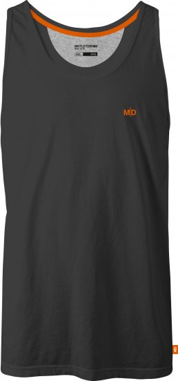 Motley Denim Madrid Tank top Charcoal - T-shirts - Grote Maten T-shirts Heren