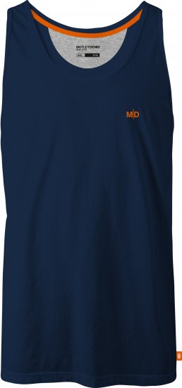 Motley Denim Madrid Tank top Navy - T-shirts - Grote Maten T-shirts Heren
