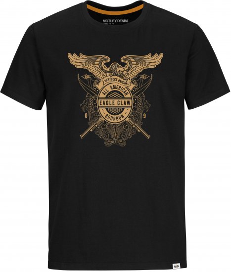 Motley Denim MANHATTAN T-shirt Black - T-shirts - Grote Maten T-shirts Heren