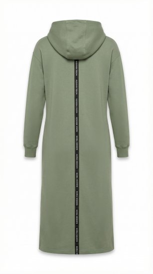 Nora Mikken MARI Maxi Hoodie Dress Green - Sweaters & hoodies - 