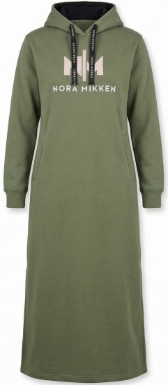 Nora Mikken MARI Maxi Hoodie Dress Green - Sweaters & hoodies - 