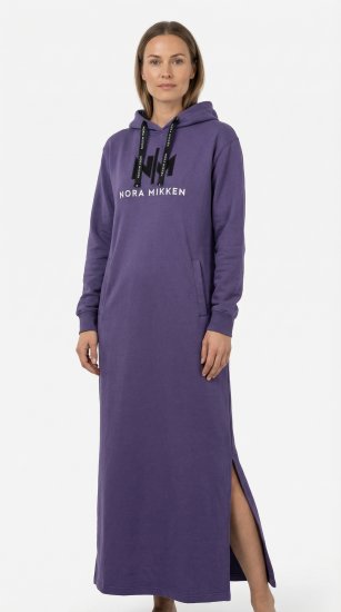 Nora Mikken MARI Maxi Hoodie Dress Purple - Sweaters & hoodies - 