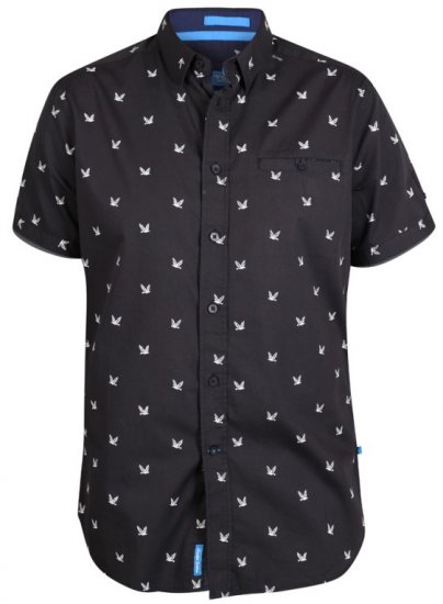 D555 Marley Shirt Black - Hemden - Overhemden Grote Maten Heren