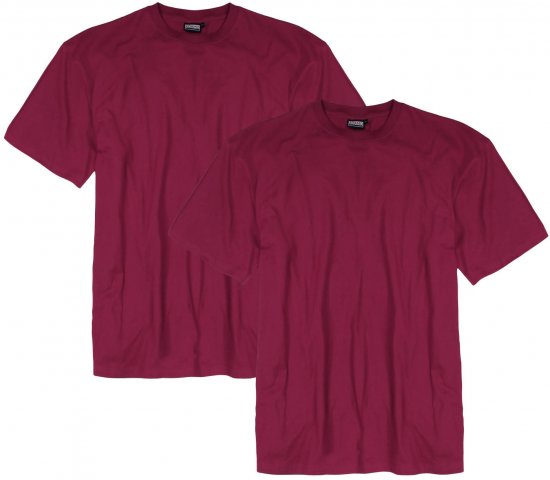 Adamo Marlon Comfort fit 2-pack T-shirt Blackberry - T-shirts - Grote Maten T-shirts Heren