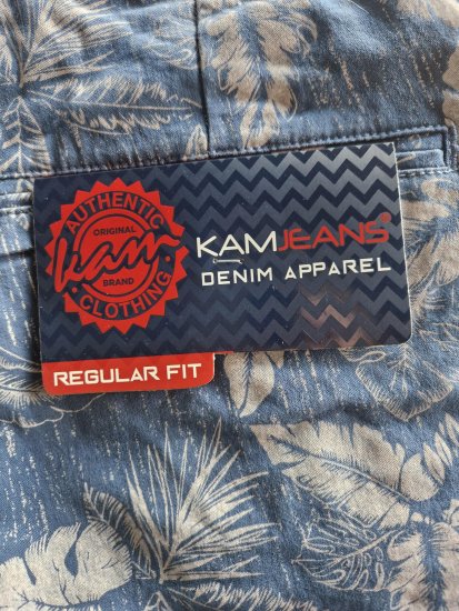 Kam Jeans 340 Dress Shorts Denim Blue - Shorts - Grote Maten Korte Broeken Heren