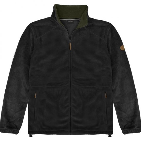Double Outfitters MFT-7088 Fleece Full-Zip Jacket Black - Jassen - Grote Maten Herenjassen