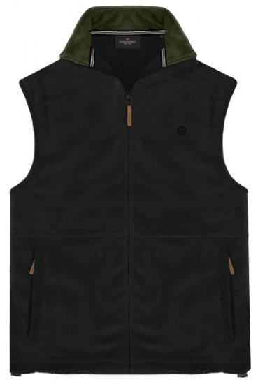 Double Outfitters MFT-7089 Sleeveless Fleece Vest Black - Jassen - Grote Maten Herenjassen