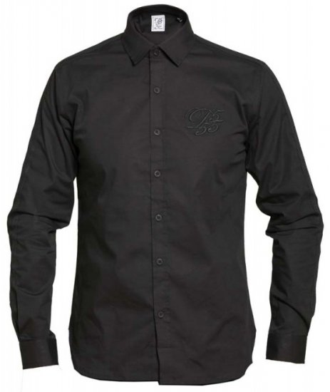 D555 Michael Couture Stretch Shirt Black - Hemden - Overhemden Grote Maten Heren