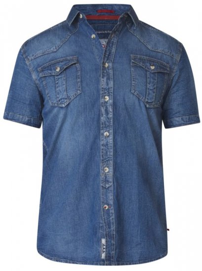 D555 Mike Denim Shirt - Hemden - Overhemden Grote Maten Heren