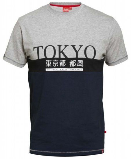 D555 Morris T-shirt Navy - T-shirts - Grote Maten T-shirts Heren