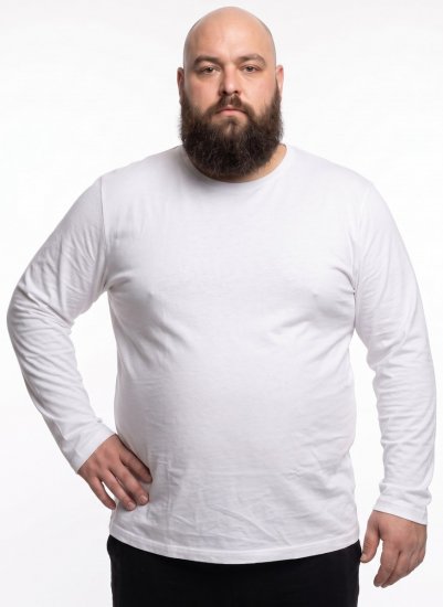 20 Nodi Carbino Shirt met lange mouwen Wit - Trainingkleding - Grote Maten Sportkleding voor Heren