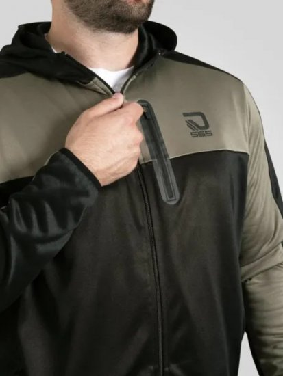 D555 Southport Hoodie met rits Zwart - Sweaters & hoodies - Sweaters & Hoodies Grote Maten Heren