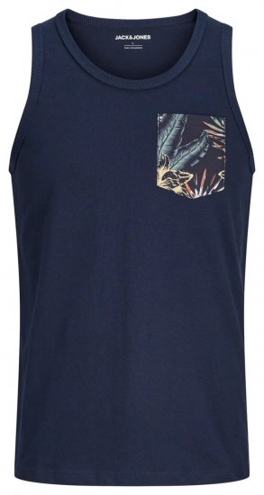 Jack & Jones Honolulu Pocket Tanktop Navy - T-shirts - Grote Maten T-shirts Heren