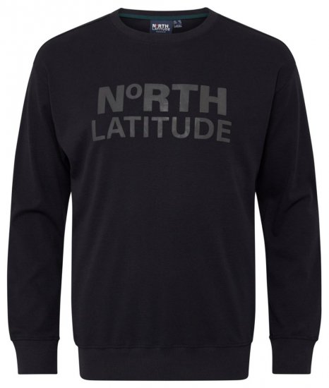 North Latitude 53123 Sweater met logo Zwart - Sweaters & hoodies - Sweaters & Hoodies Grote Maten Heren