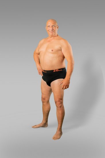 20 Nodi Stretch Cotton Briefs with Medium Side Cut Black - Ondergoed & zwem - Grote Maten Ondergoed Heren