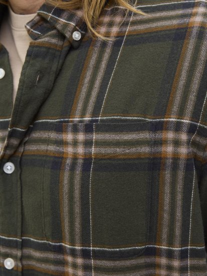 Jack & Jones Classic Flannel Long Sleeve Shirt Green - Hemden - Overhemden Grote Maten Heren