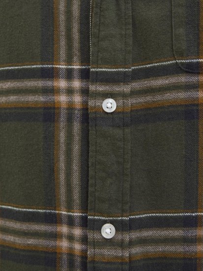 Jack & Jones Classic Flannel Long Sleeve Shirt Green - Hemden - Overhemden Grote Maten Heren