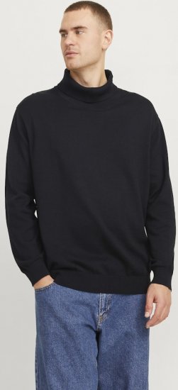 Jack & Jones Basic Knitted Sweater with Rolled Neck Black - Alle kleding - Herenkleding in grote maten