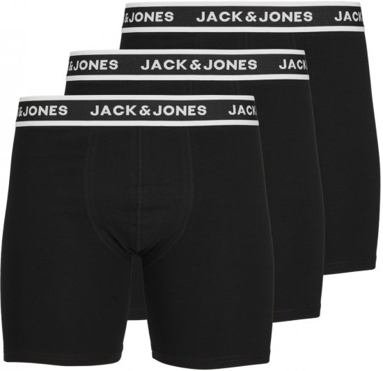 Jack & Jones Solid Boxer 3-Pack Black - Boxershorts - Grote Maten Boxershorts Heren