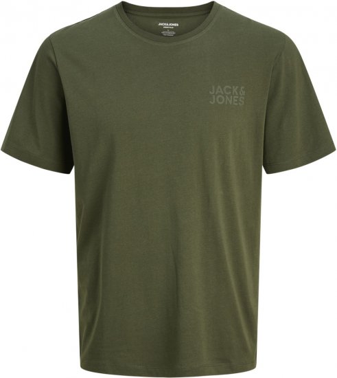 Jack & Jones CORP Logo T-Shirt Green - T-shirts - Grote Maten T-shirts Heren