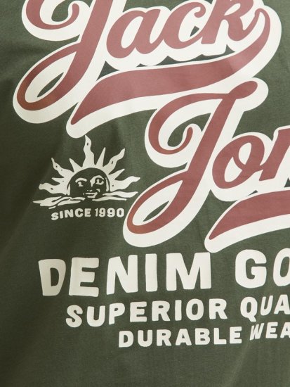 Jack & Jones Logo 2COL T-Shirt Green - T-shirts - Grote Maten T-shirts Heren