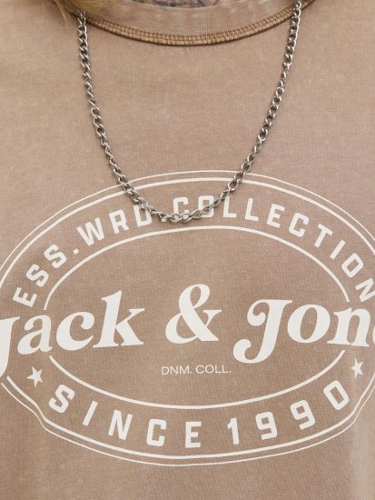 Jack & Jones Dover T-shirt Short Sleeve Brown - T-shirts - Grote Maten T-shirts Heren